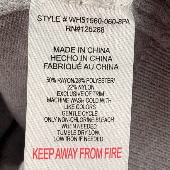 Life Is Good Knit Pullover Sweater Gray Size Medium Dog Girl Relax Coffee Lounge - Picture 4 of 10